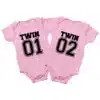 Body assorti jumeaux | Coton doux unisexe pour bébés