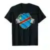 T-shirt RDC Congo | Coton unisexe couleurs nationales