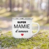 Tasse Papy ou Mamie en émail – cadeau tendre et durable
