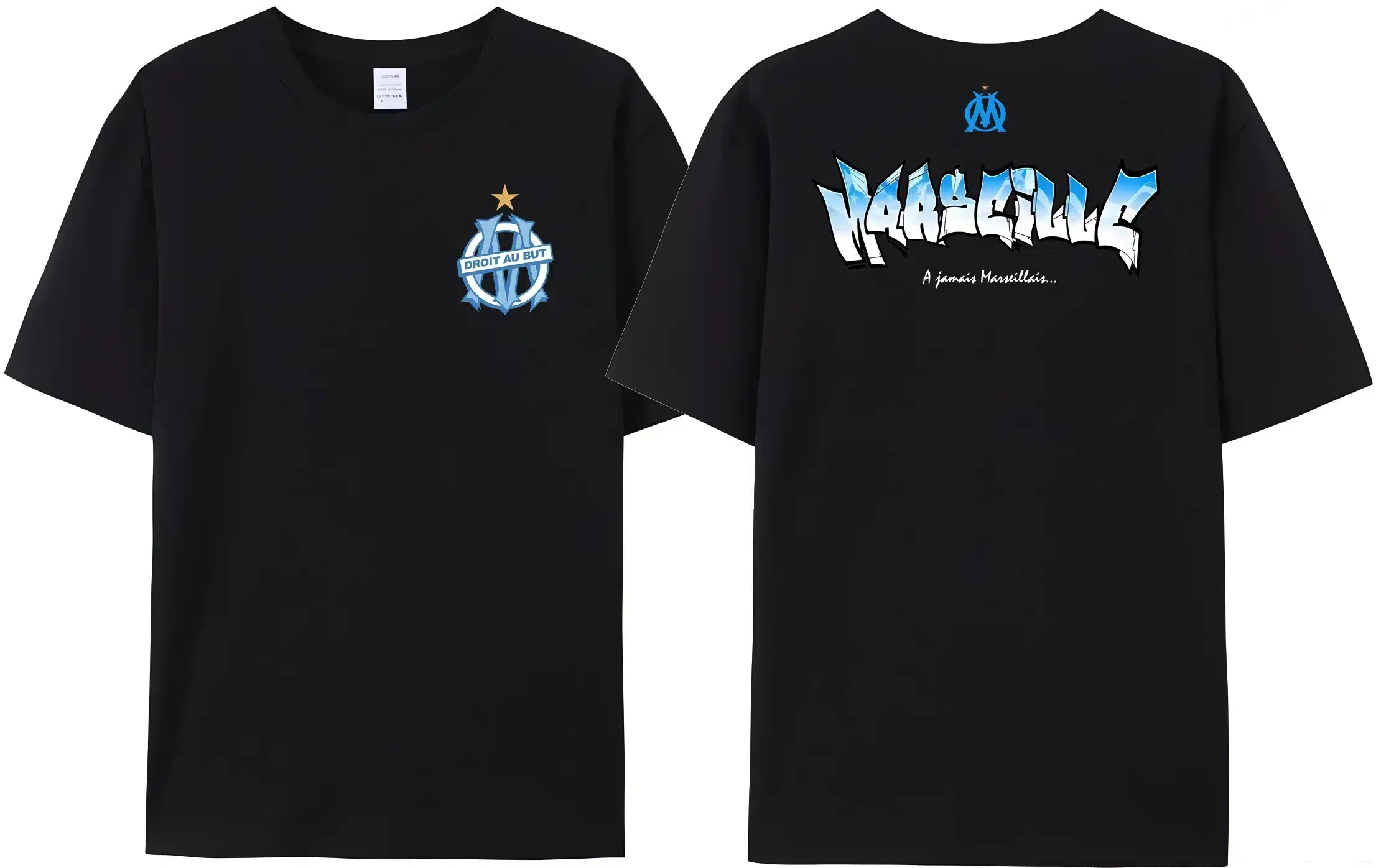 T-shirt Marseille OM Graffiti | T-shirt musique streetwear T-shirt Marseille OM Graffiti