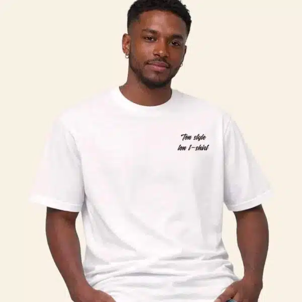 Créer son T-shirt en ligne - T-shirt Personnalisé 8 t-shirt-personnalisé-homme-blanc-coton