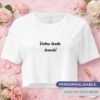 crop top personnalisé brodé texte