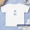 T-shirt bébé personnalisé broderie lapin 1 T-shirt bébé personnalisé broderie lapin