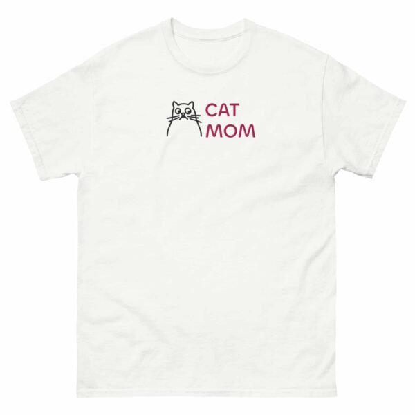 T-shirt chat personnalisé Cat Mom brodé