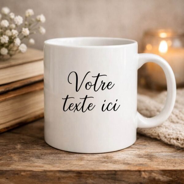Mug personnalisable texte