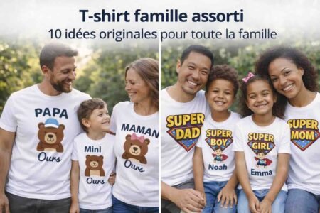 T shirt famille assorti - 10 idées originales pour toute la famille