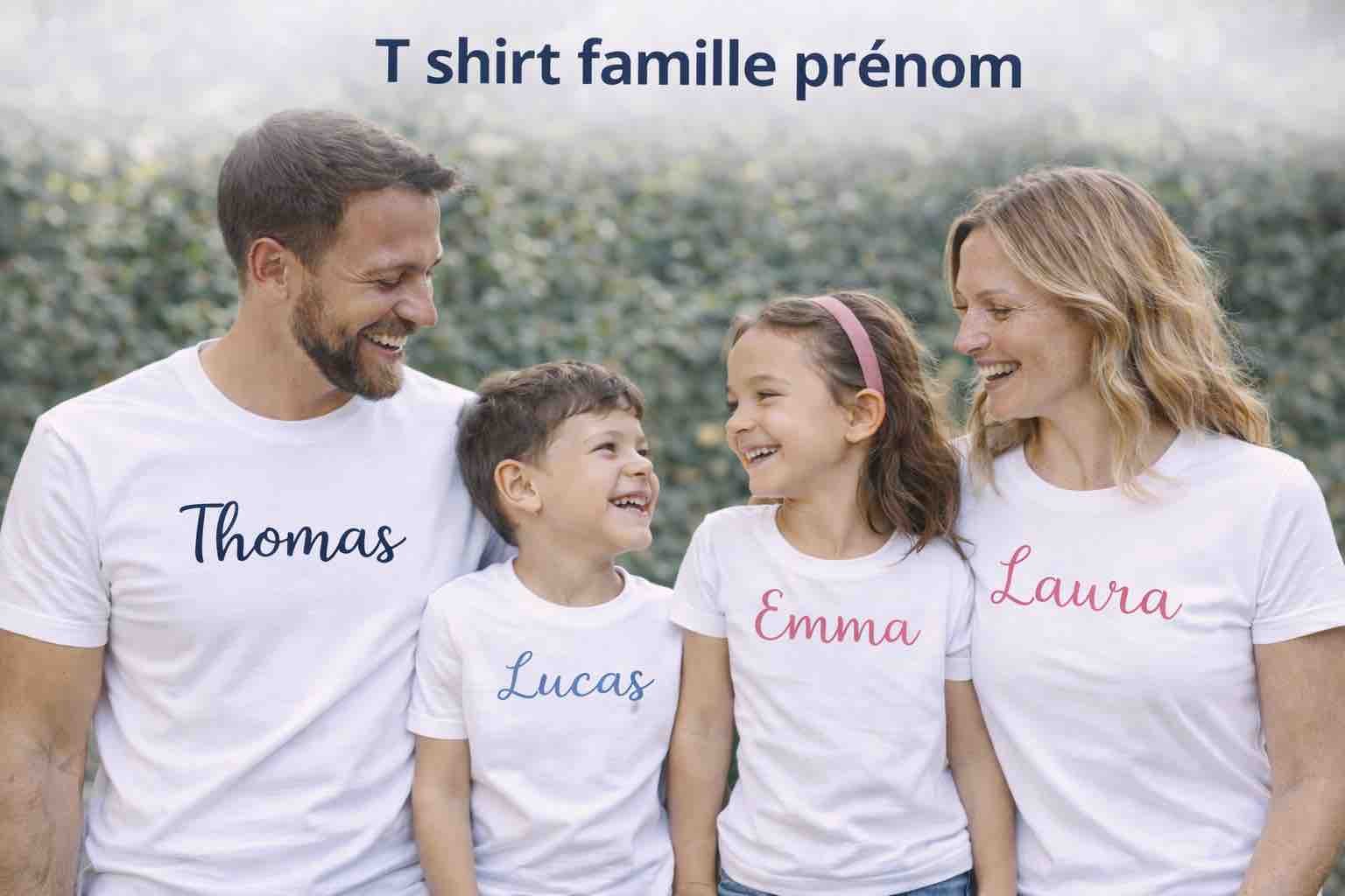T shirt famille prénom