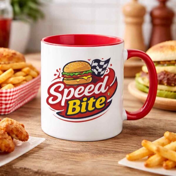 Tasse avec logo rouge