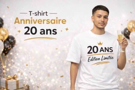 t shirt anniversaire 20 ans personnalisé