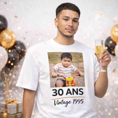 t shirt anniversaire 30 ans personnalisé