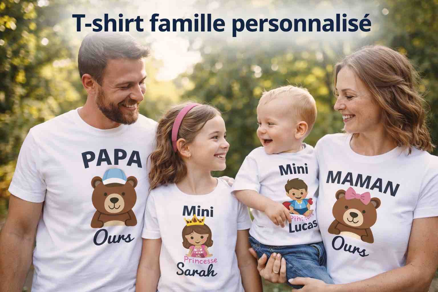 T-shirt famille personnalisé