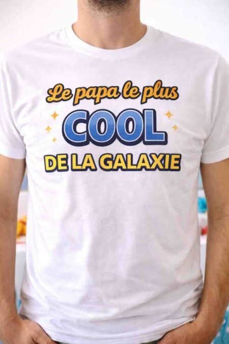 t shirt personnalise Le papa le plus cool de la galaxie