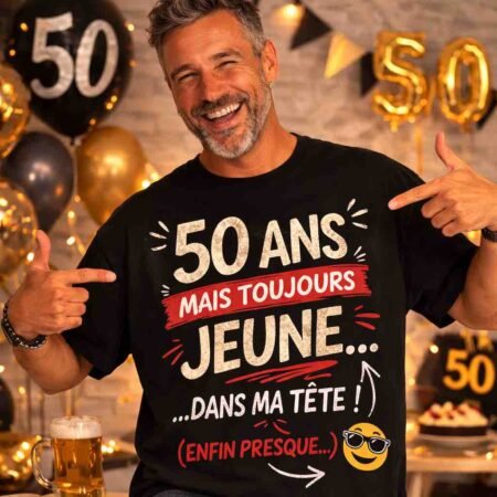 tee shirt anniversaire 50 ans humour