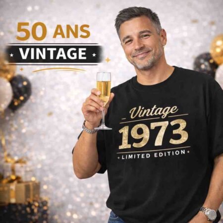 tee shirt anniversaire 50 ans vintage