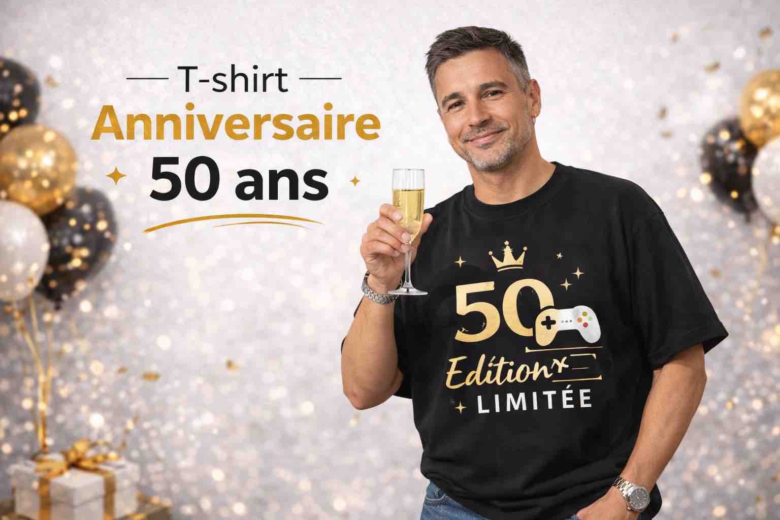 tee shirt anniversaire 50 ans