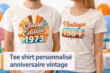 tee shirt personnalisé anniversaire vintage