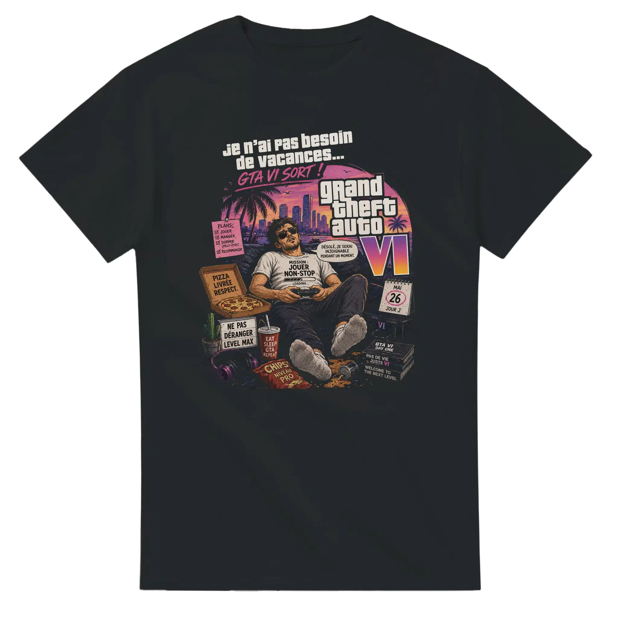 T-shirt GTA 6 Humour T-shirt GTA 6 Humour