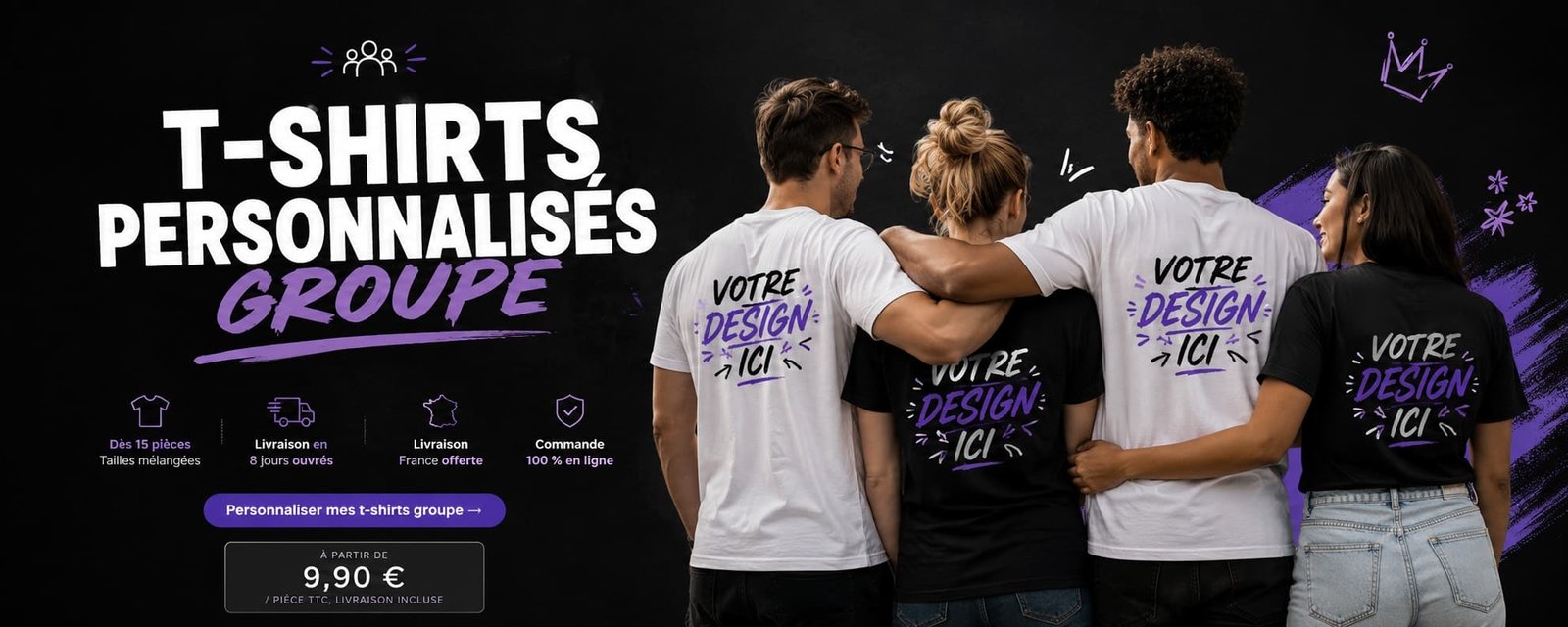 t-shirts personnalises groupe