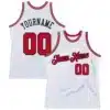 Maillot de Basket Personnalisable Blanc Rouge-Noir – Style Rétro 1 kf-S992b2d2cb2934cceb2647144d56ed8b0d