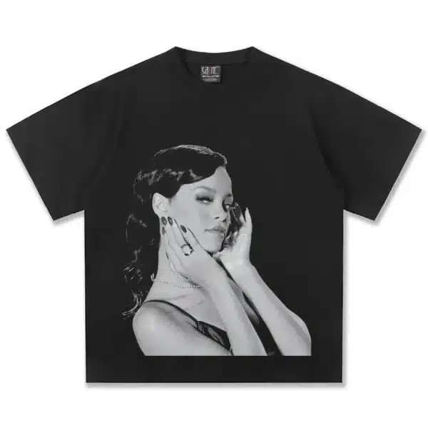 T-shirt Rihanna Icône Pop Vintage