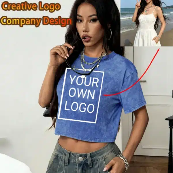 Crop Top Délavé Personnalisable