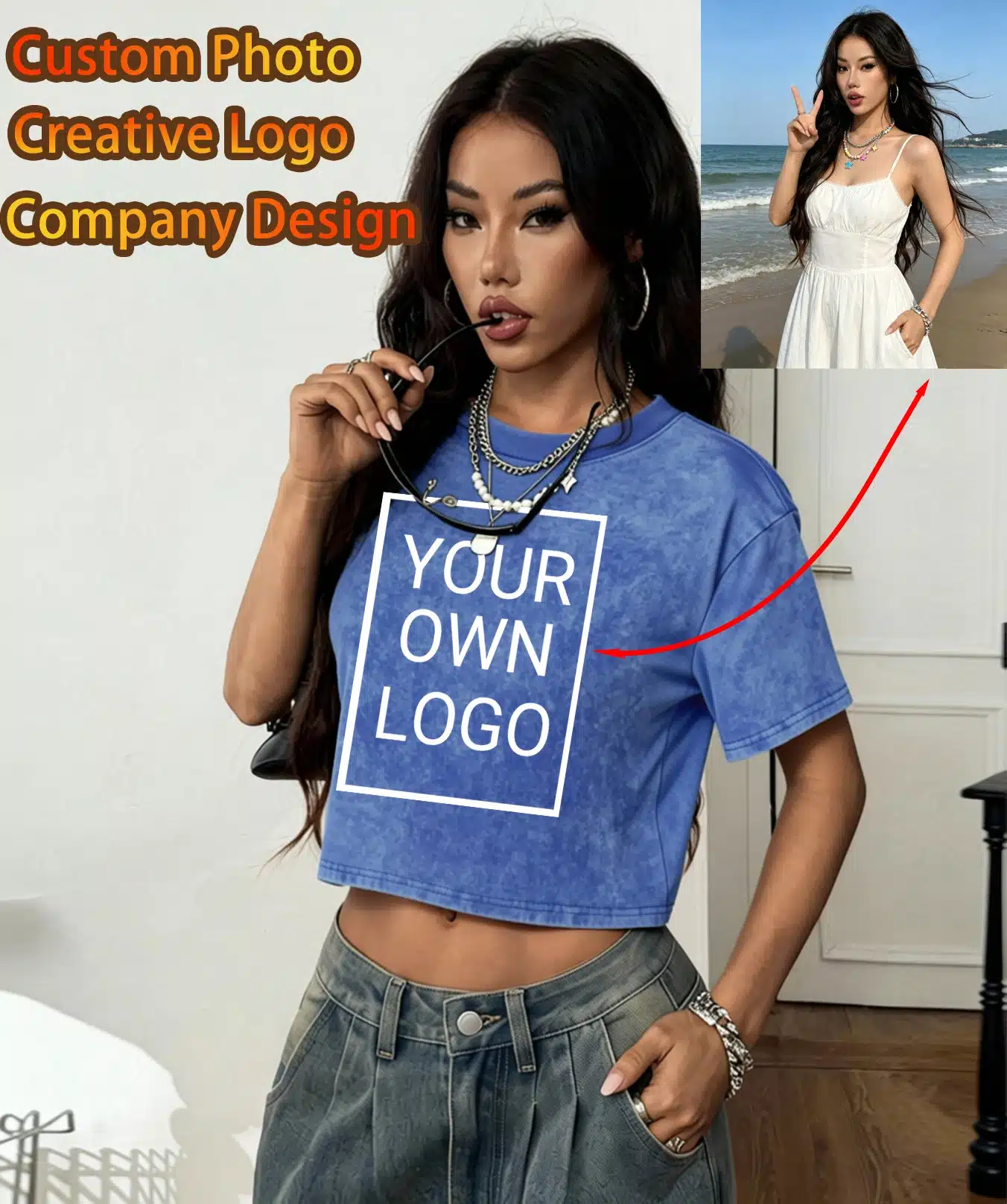 Crop Top Délavé Personnalisable