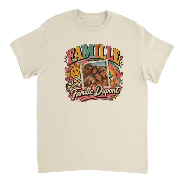T-shirt famille personnalisé avec photo
