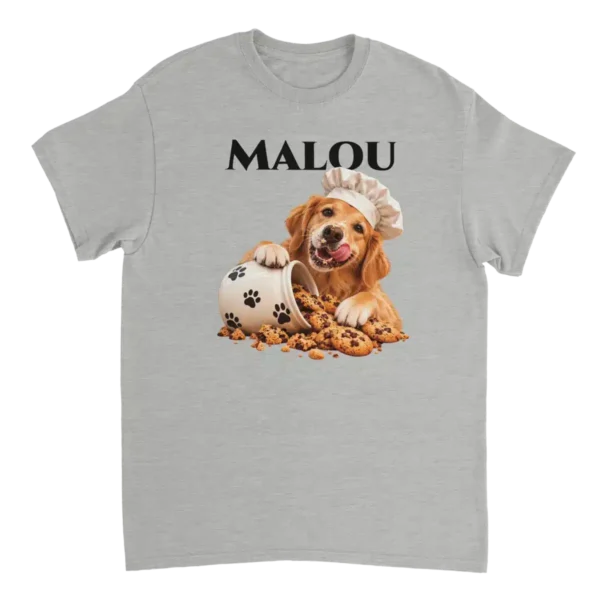 T-shirt personnalisé chien gourmand