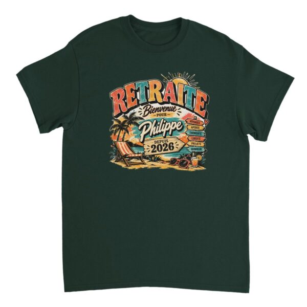 T-shirt retraite personnalisé prénom & année