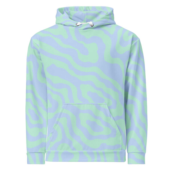 Sweat à capuche all over pastel zebra personnalisé