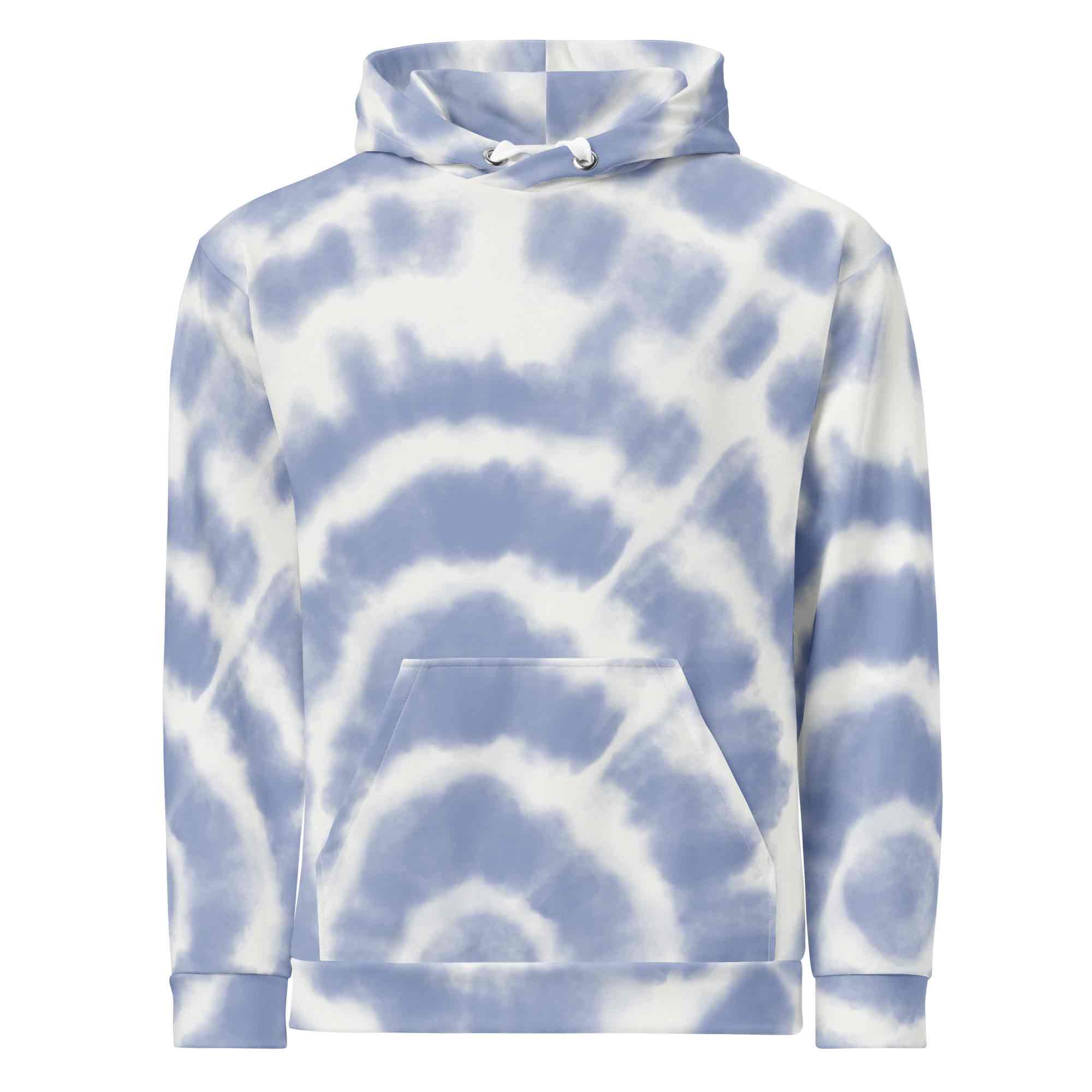 all-over-print-recycled-unisex-hoodie-white-front-6ae20a2f260e2 Sweat à capuche all over délavé bleu personnalisé