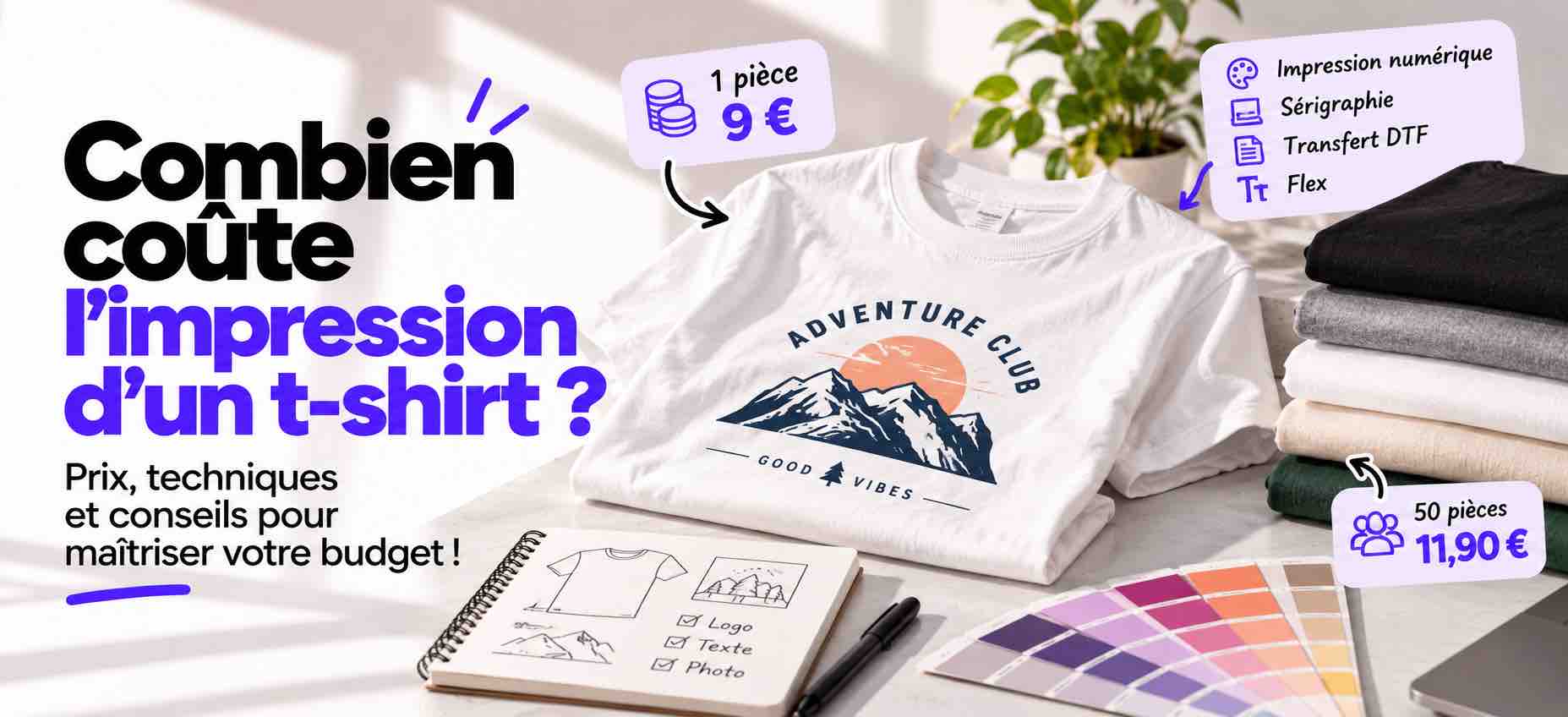 combien coute impression t shirt prix