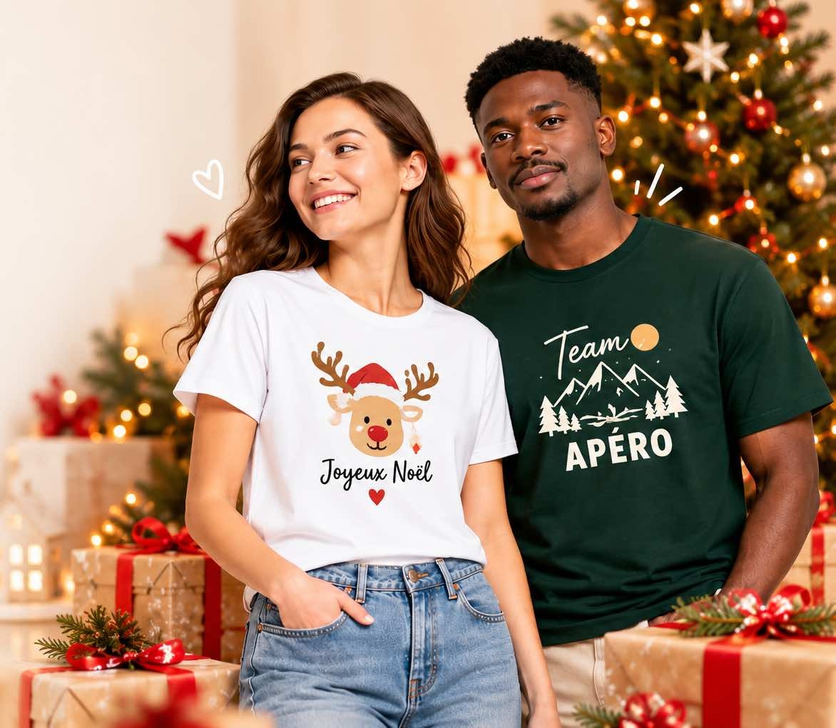 T-shirts personnalisés pour Noël