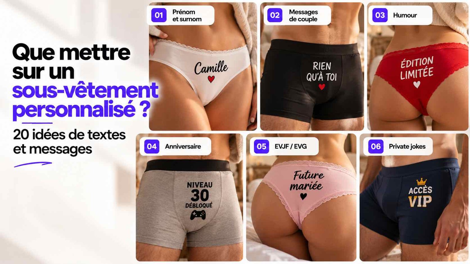 sous vetement personnalisé idées