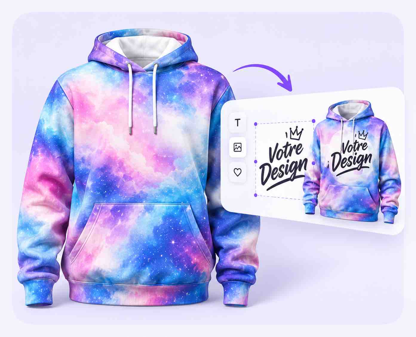 Sweat Full Print avec motif à personnaliser