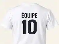 Exemple de t-shirt avec impression au dos