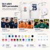 t-shirt personnalisé coton épais groupe pas cher